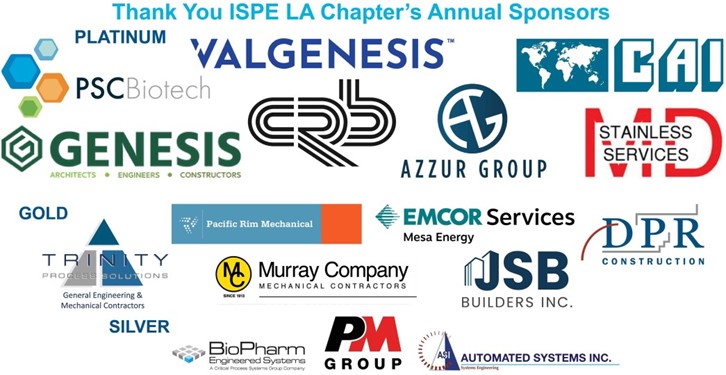 ISPE LA 2022 Annual Sponsor Logos Graphic