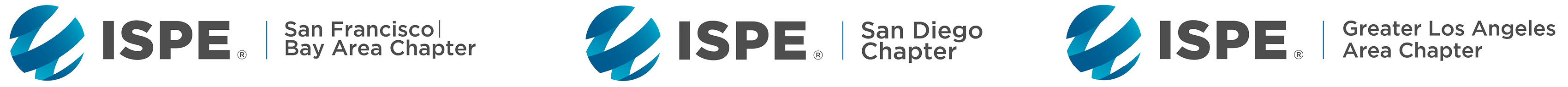 ISPE SD-LA-SF chapter logos