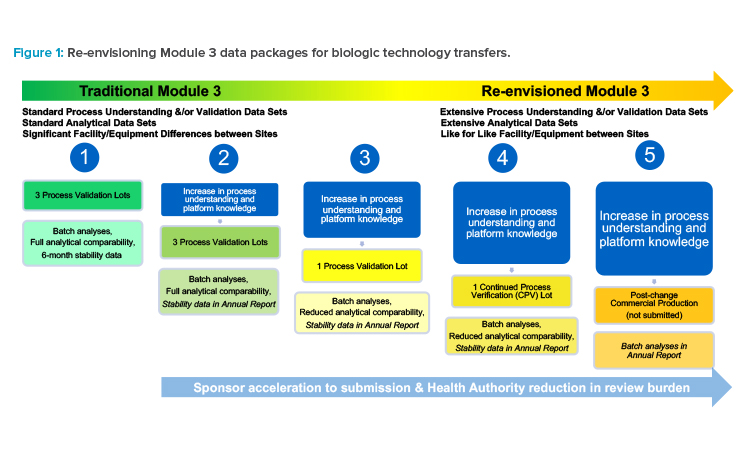 Figure 1: Re-envisioning Module 3 data packages for biologic technology transfers.