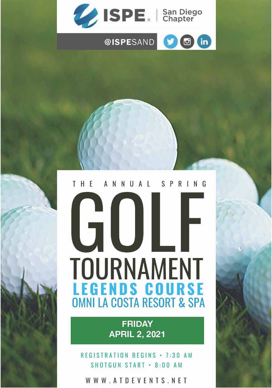 ISPE SD 15th Annual Golf Tournament Info Graphic