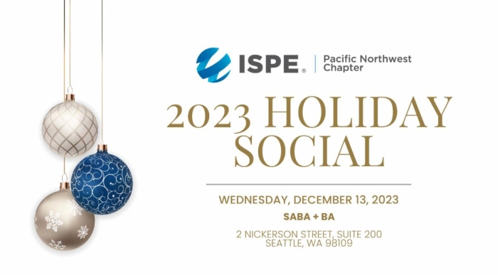 ISPE PNW Chapter 2023 Holiday Social Graphic
