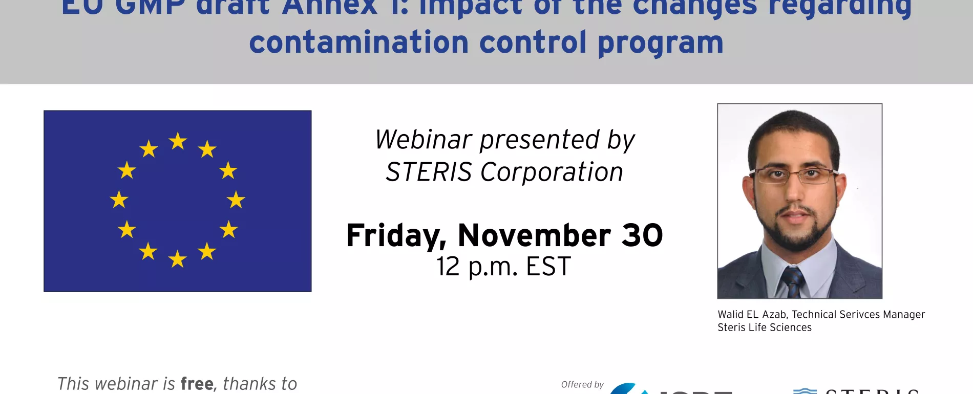 Annex 1 Webinar, Presented by the Great Lakes Chapter and Steris