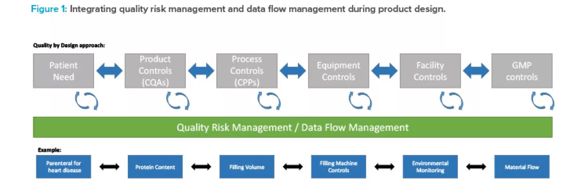 Figure 1: Integrating quality risk management and data flow management during product design.
