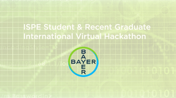 2021 ISPE Student & Recent Graduate International Hackathon